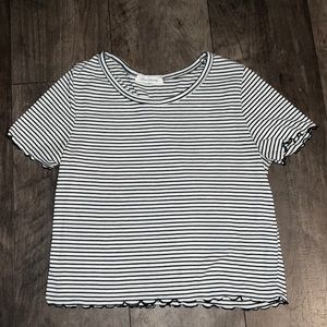 Black and White women’s top caution to the wind